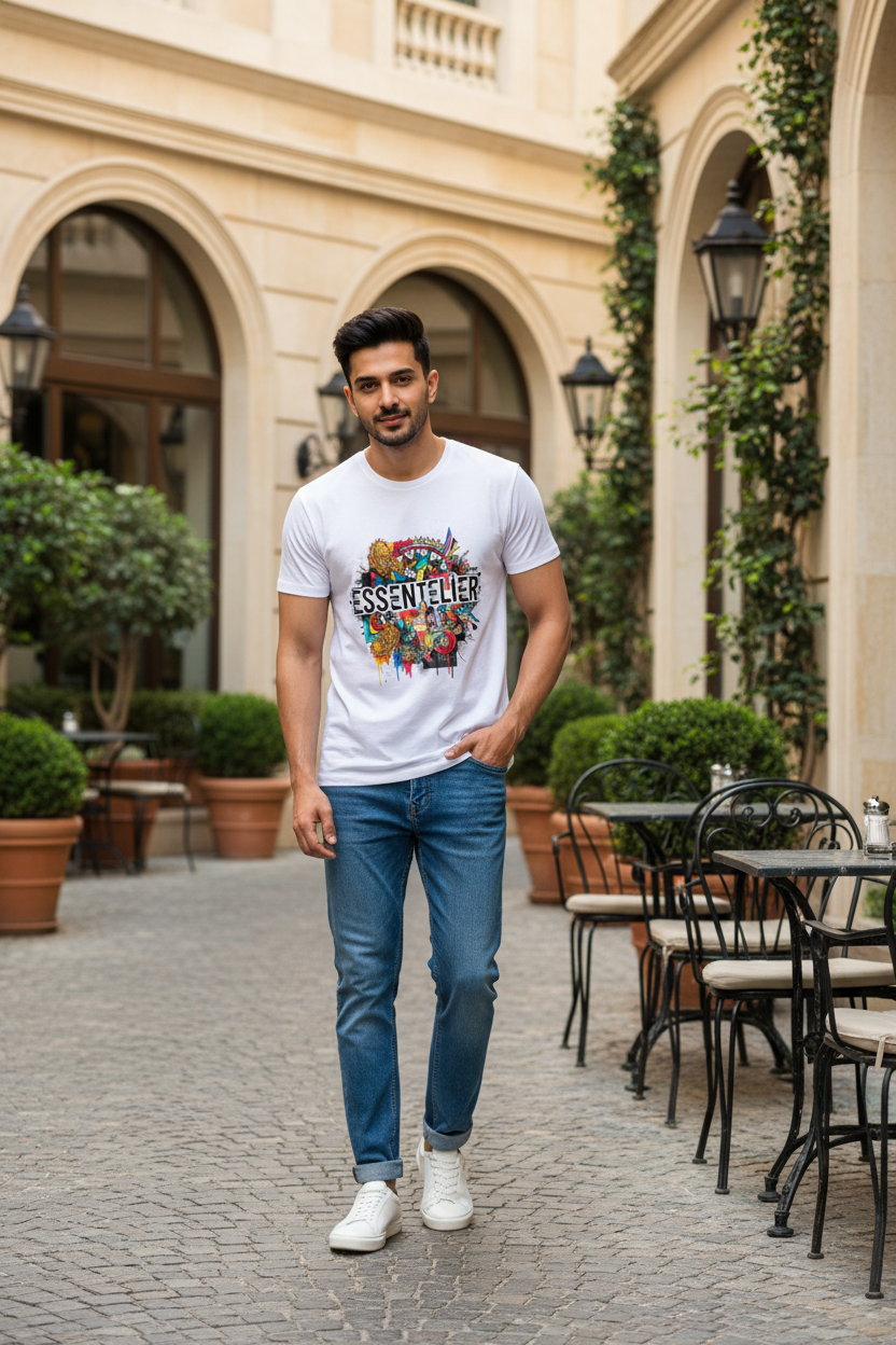 Fusion Tee Outdoor Streetwear Mockup