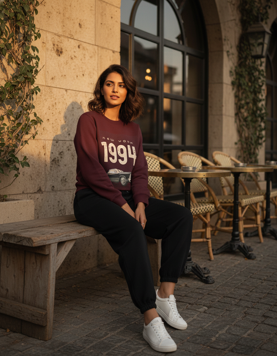 Golden Hour New Yorker Sweatshirt Mockup