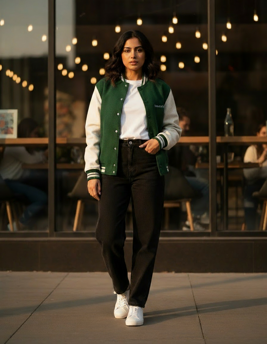 Green Hunter Jacket Front Mockup