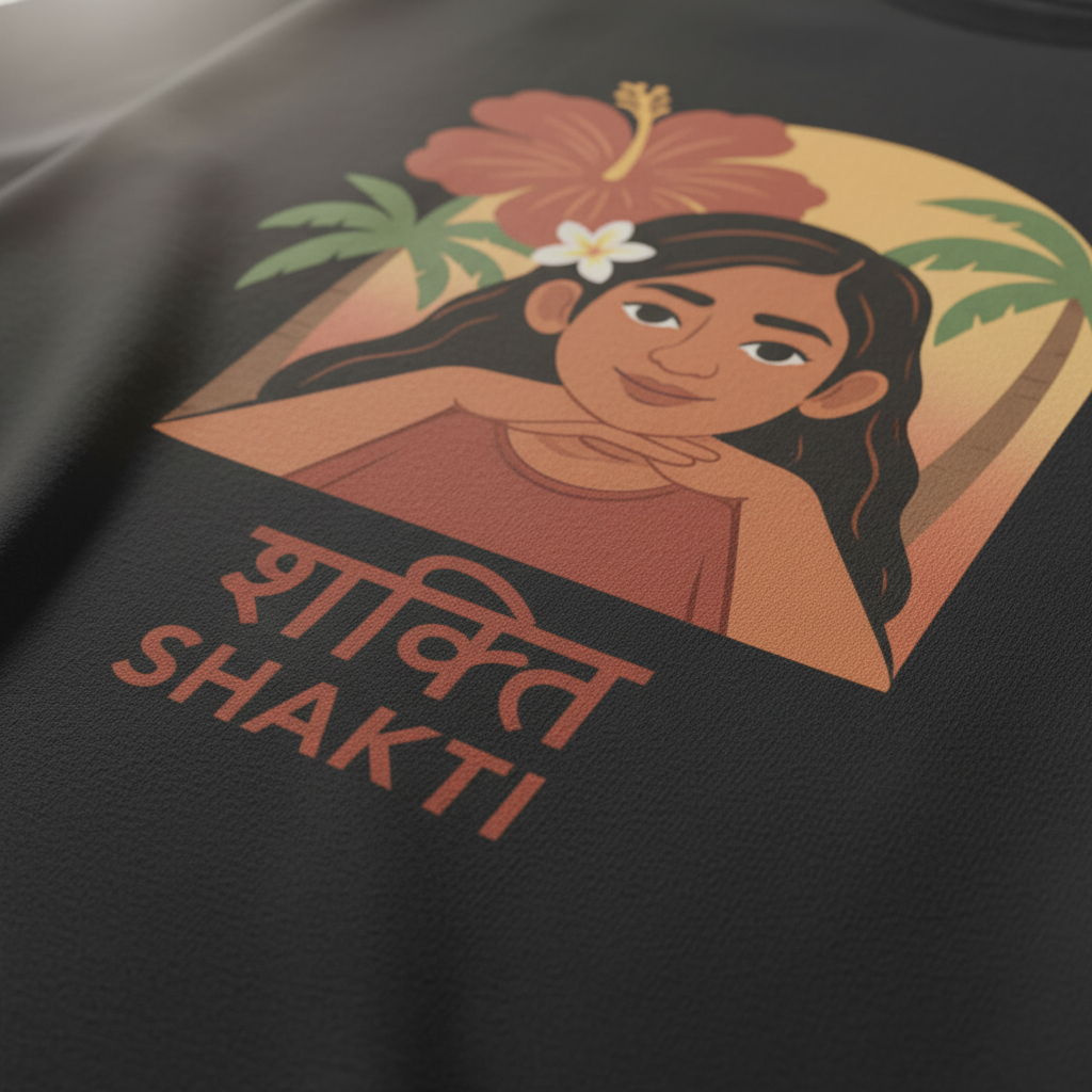 Shakti Tee Fabric Detail Close-Up